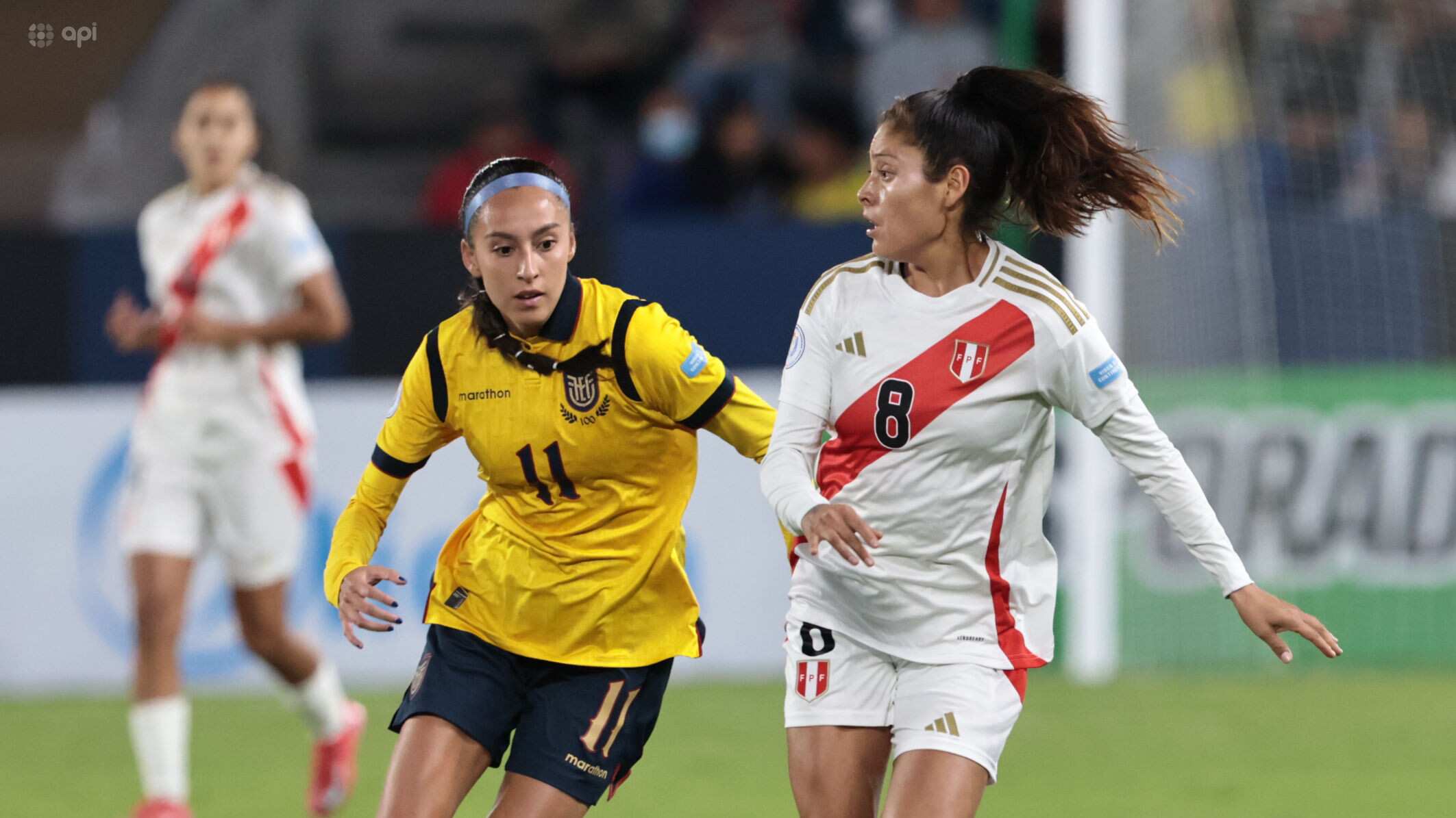 15 de julio del 2025 Encuentro entre Ecuador VS Perú por Copa América Femenina  en el estadio Banco Guayaquil.   API/HENRY LAPO
