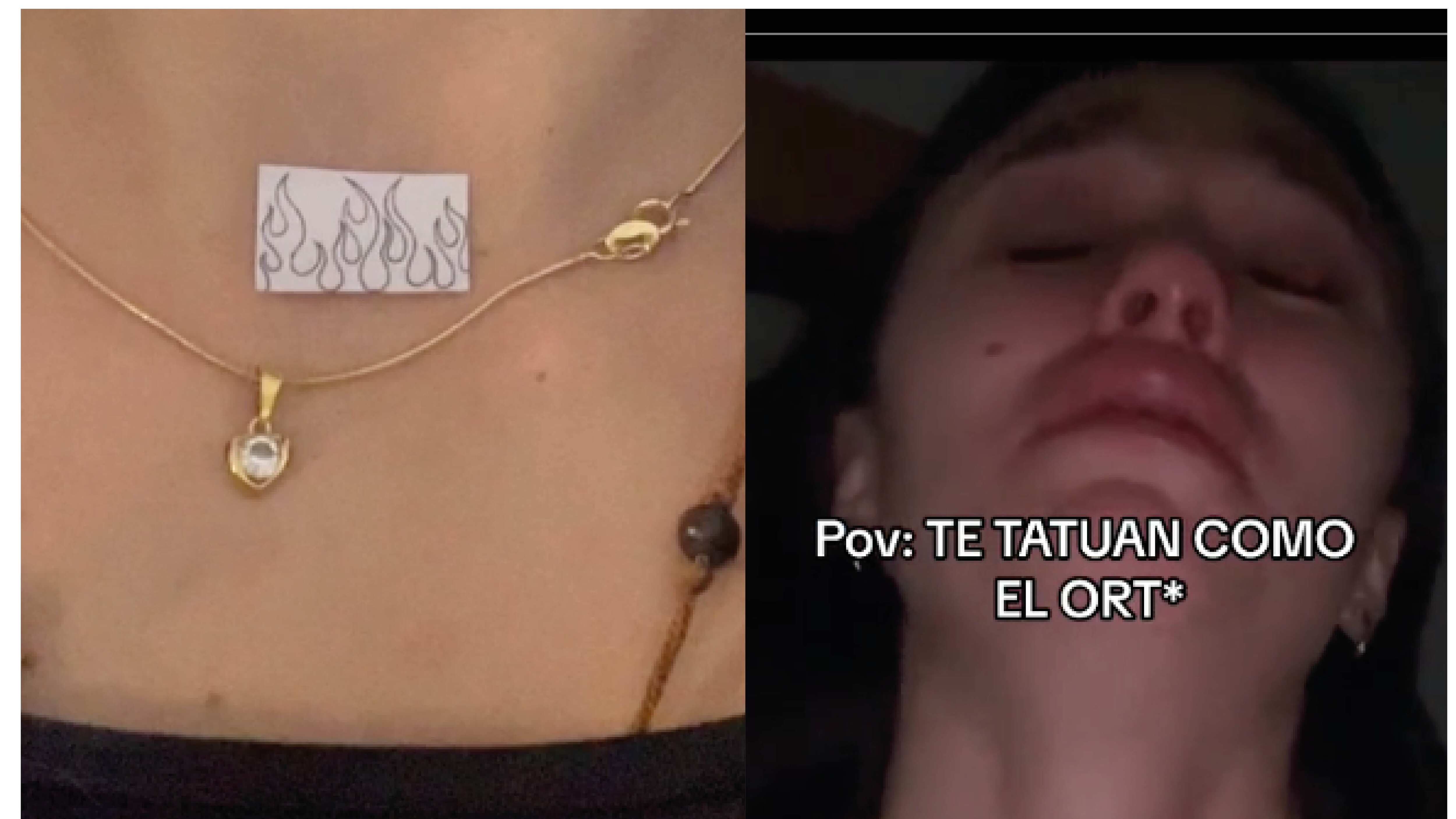 Le hicieron un tatuaje en el cuello pero algo salió mal y cuando vio el trabajo se quedó sin palabras
