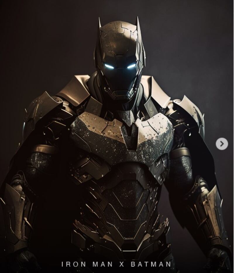 Iron Man y Batman según la Inteligencia Artificial