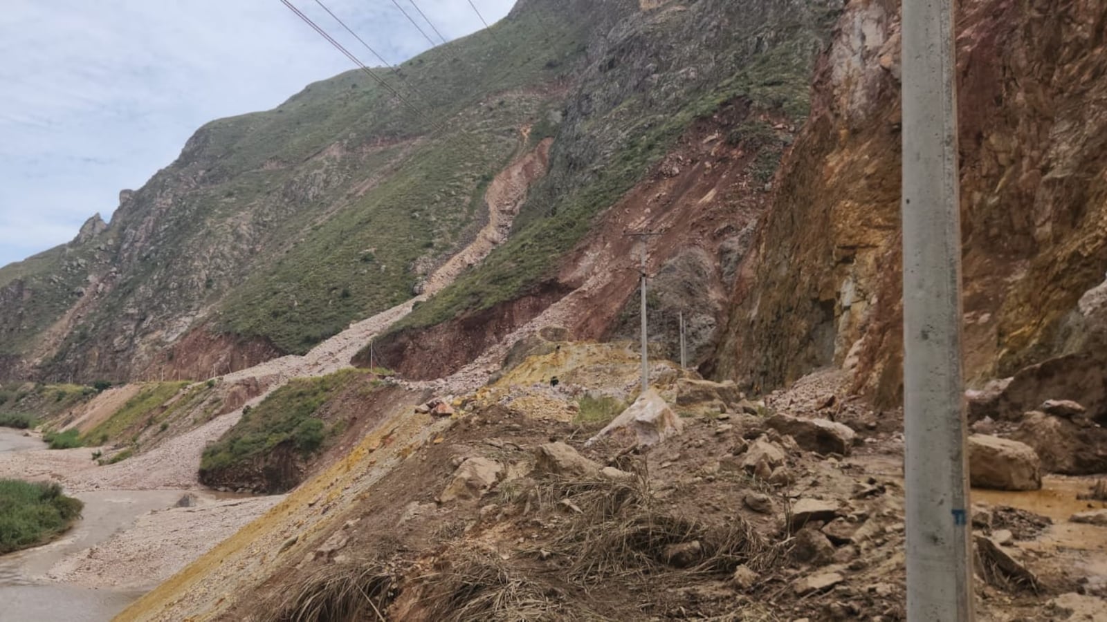 vías cerradas en Azuay
