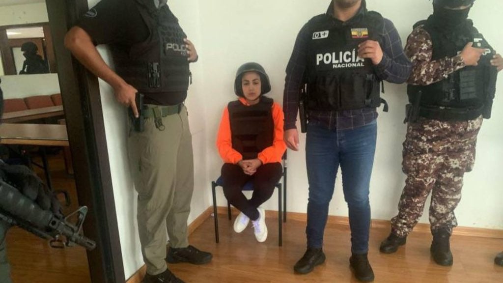 Así fue la llegada de Mayra Salazar a la Corte Nacional de Justicia para su testimonio anticipado