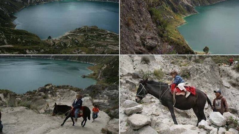 Centro turístico comunitario de Quilotoa y la organización Lago Verde de Zumbahua rechazan eliminación de caballos para el ascenso a laguna de Quilotoa