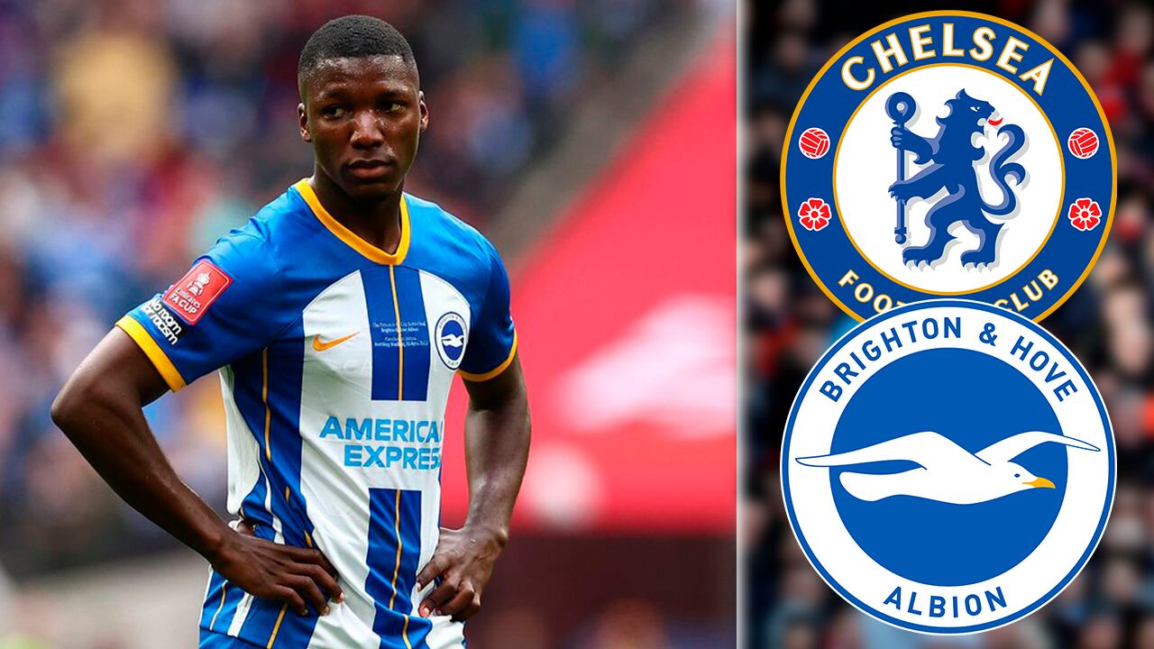 Moisés Caicedo con el Brighton de la Premier League