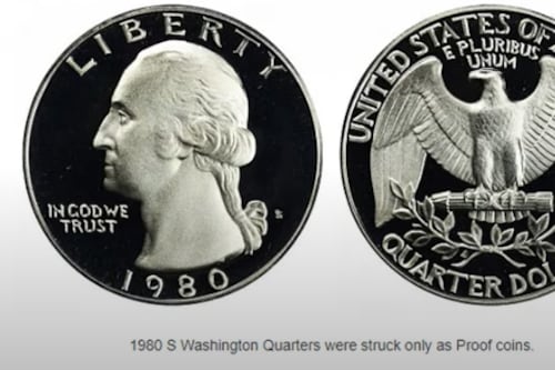 ¡Pilas! La moneda de 25 centavos de dólar de 1980 que vale hasta $9000
