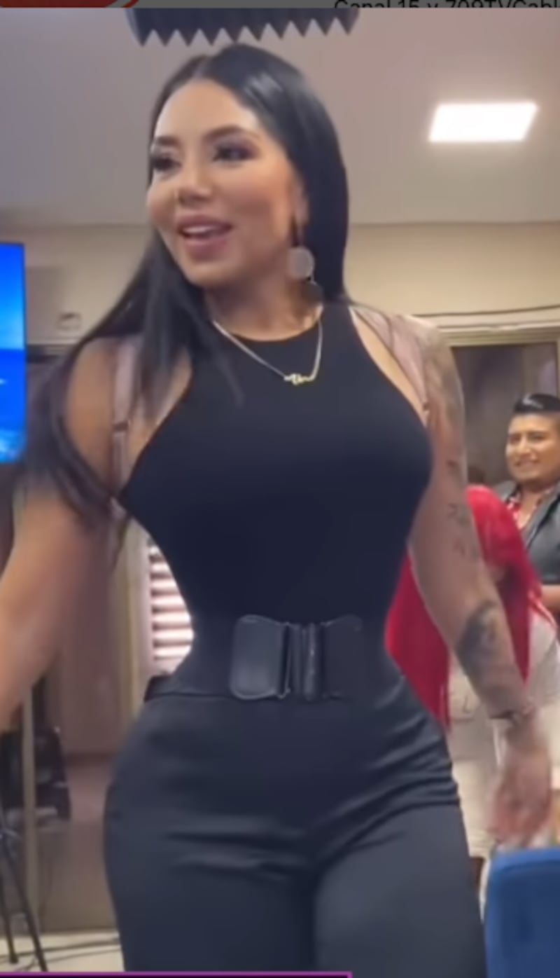 Verónica Saltos luego de fracturarse seis costillas