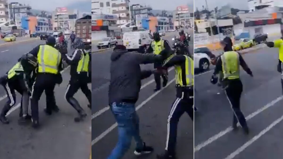 Entre motociclistas y agentes de la AMT