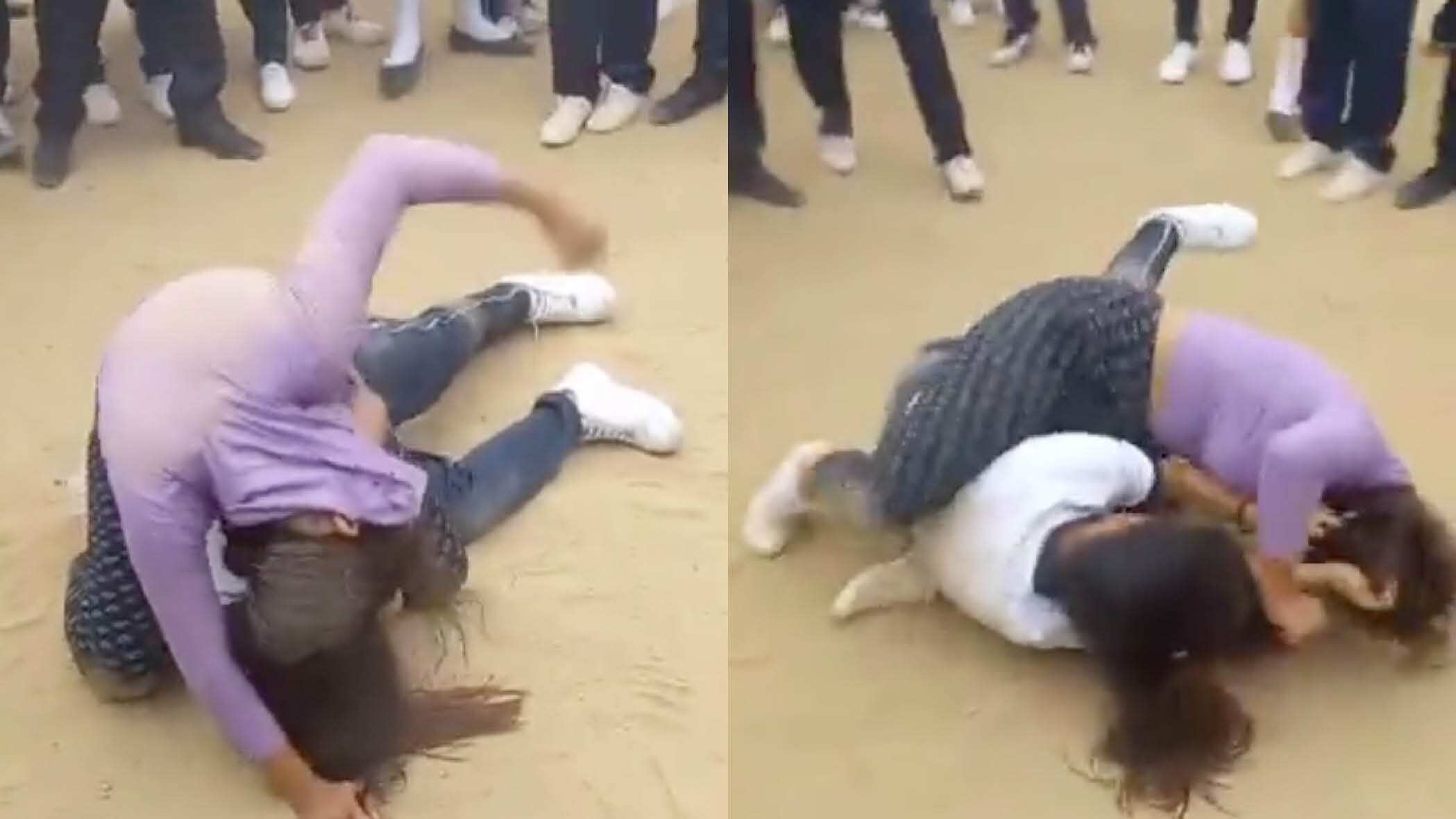 Estudiantes se fueron a los golpes en Guayaquil.