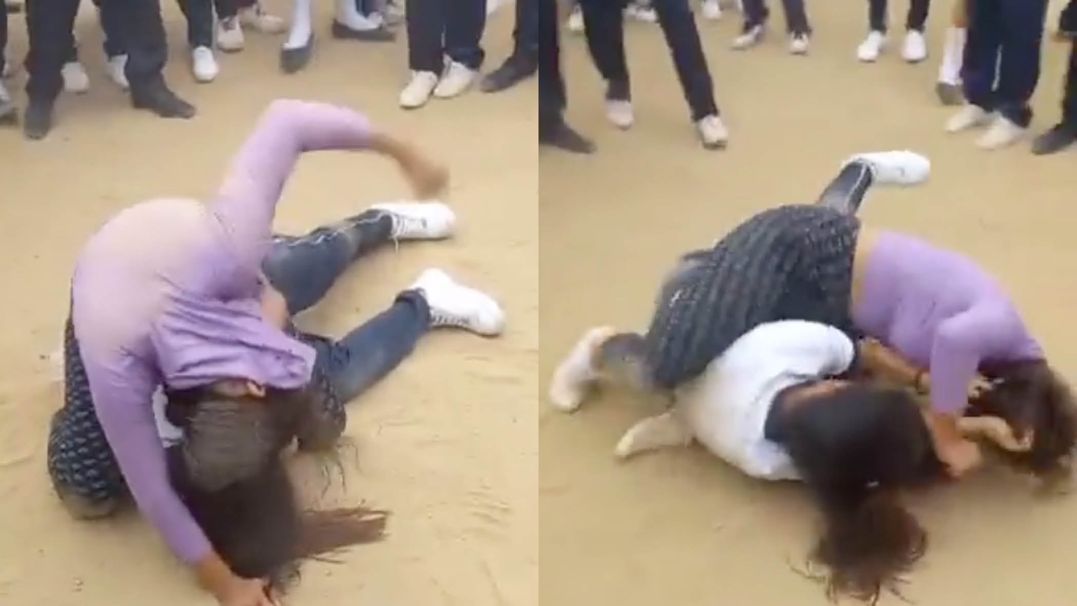 Estudiantes se fueron a los golpes en Guayaquil.