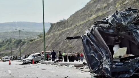 Accidente de tránsito en la vía a Guayllabamba
