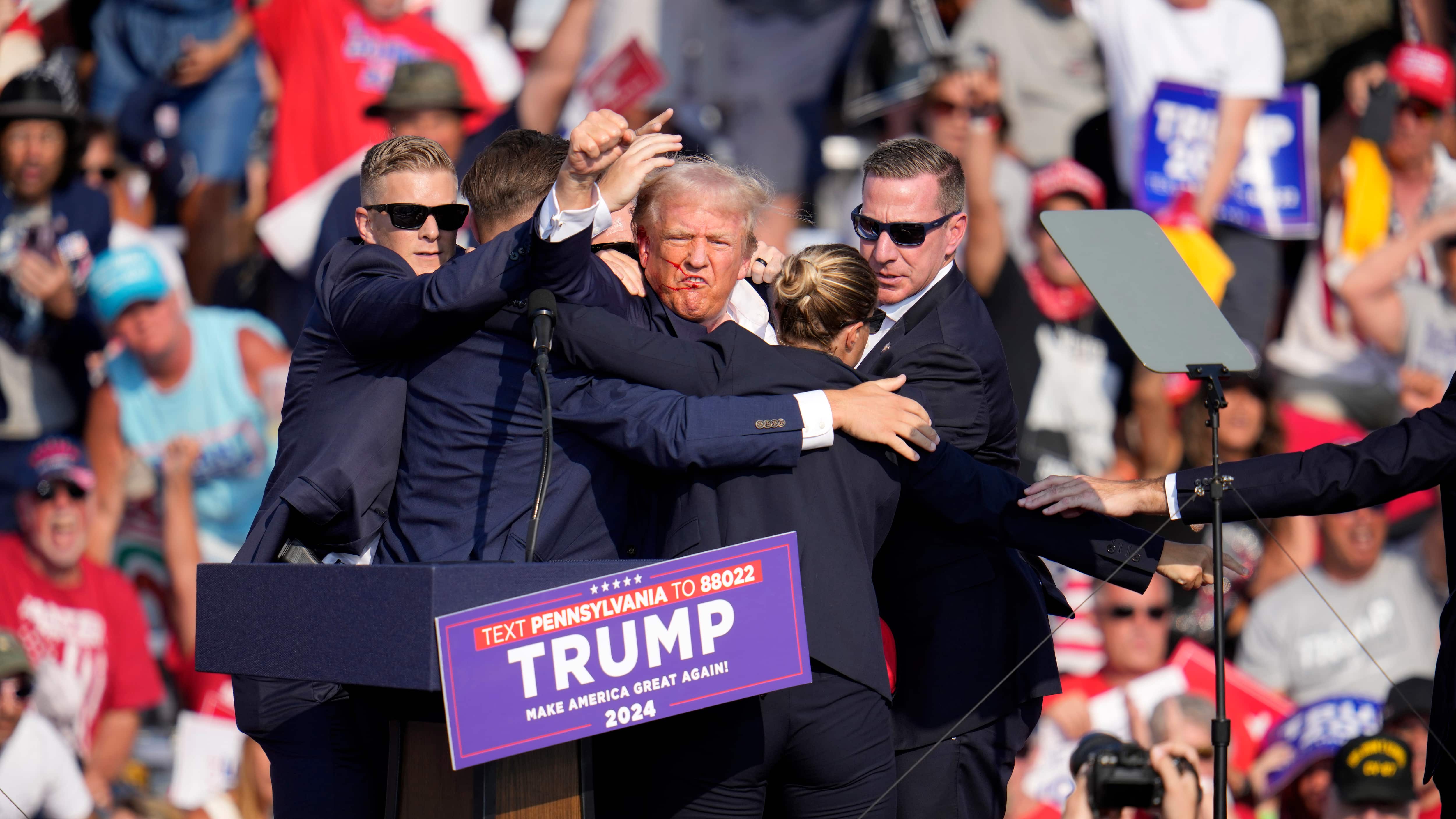 Disparos durante mitin político de Donald Trump