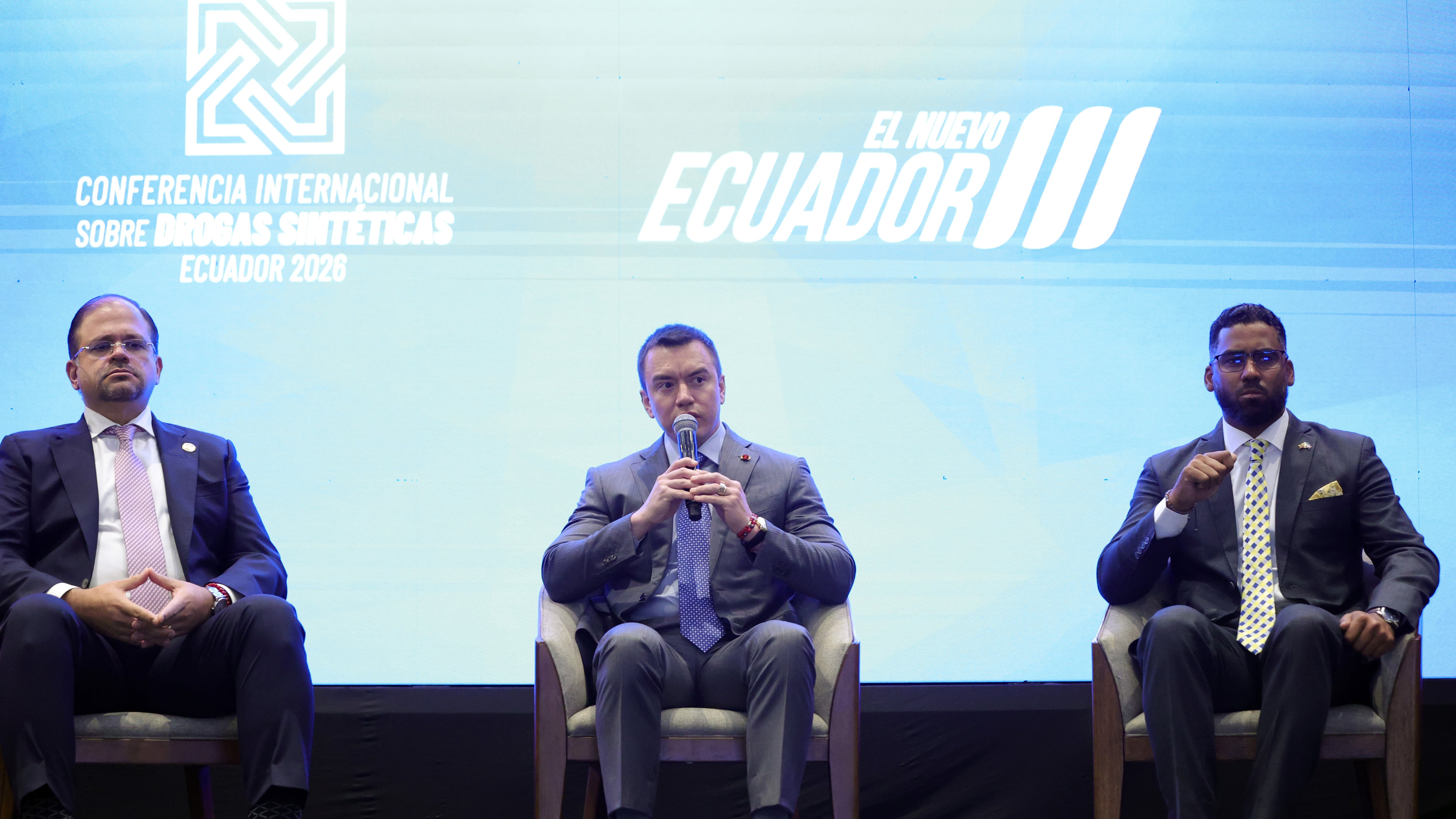 El presidente de la República, Daniel Noboa, participó en la inauguración de la Conferencia Internacional sobre Drogas Sintéticas en el Ecuador.