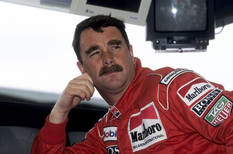 Nigel Mansell con Ferrari