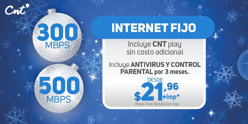 CNT incluye en su oferta promocional planes de internet desde tan solo 21,96 más IVA