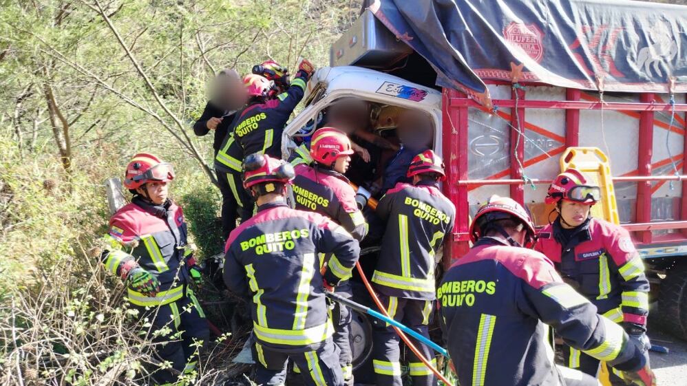 Accidente en la vía a Tabacundo