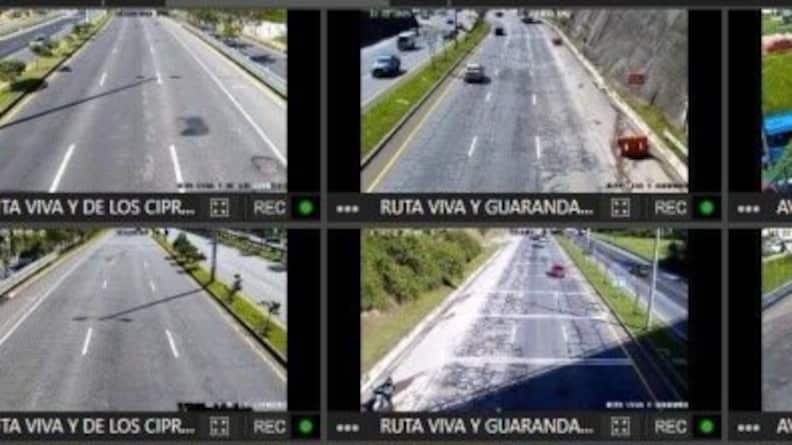 Estos son los puntos con cámaras de control en la AV. Simón Bolívar y Ruta Viva - Fuente: Quito Informa