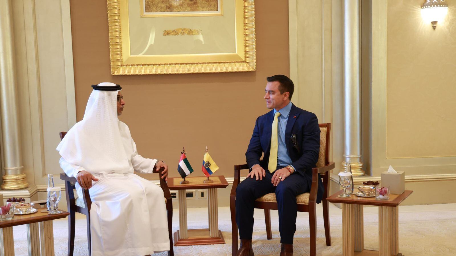 Daniel Noboa se reunió con empresarios en los Emiratos Árabes Unidos