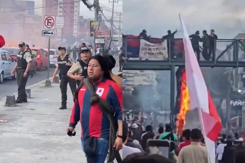 Hinchas de LDU queman bandera emblemática del Deportivo Quito empañando la “Noche Azulgrana”