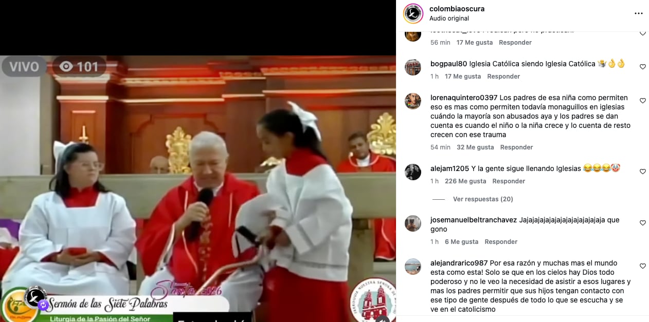 Así reaccionan las redes tras el video compartido del trato a monaguilla regañada en misa
