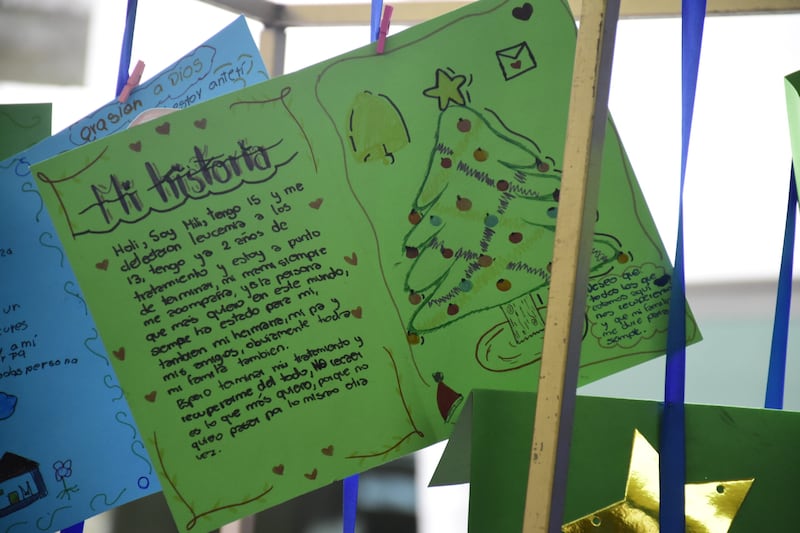 Carta de Navidad de un niño de Solca