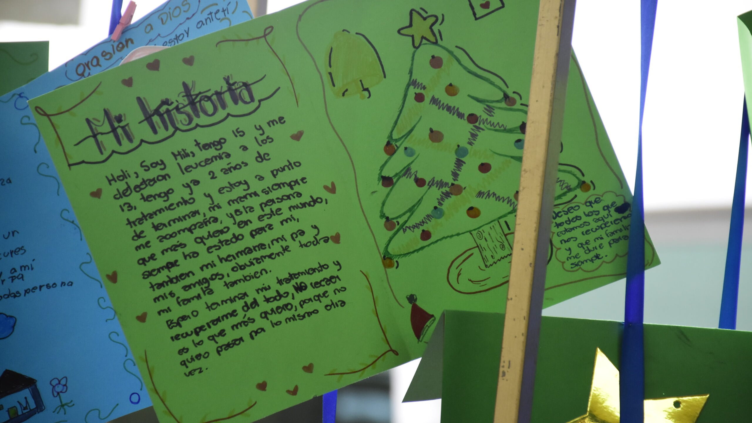 Carta de Navidad de un niño de Solca