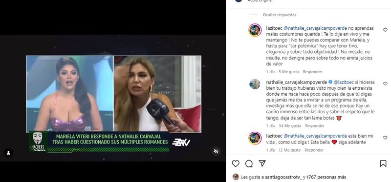 Segunda parte de intercambio de mensajes