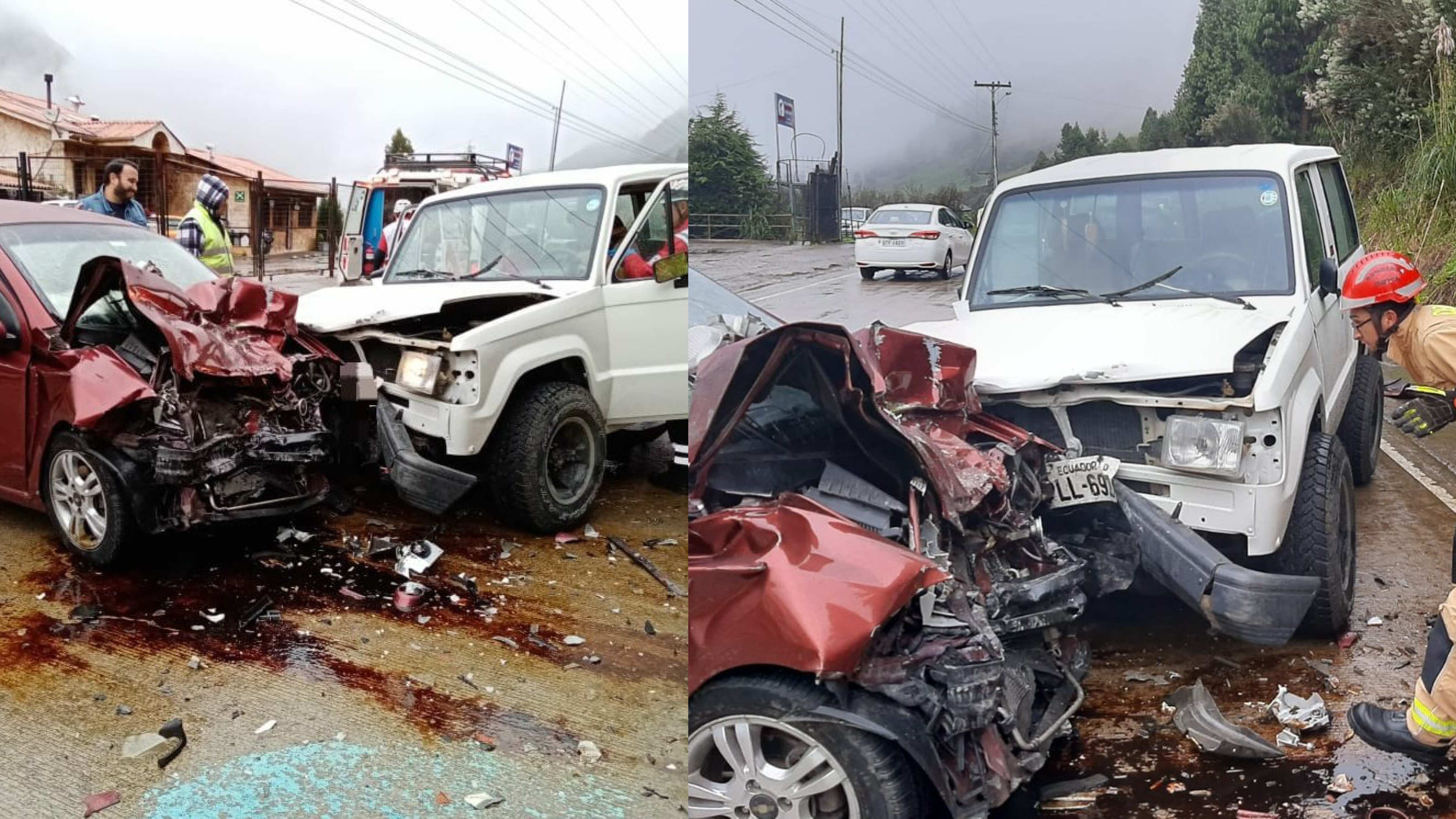 Fatal accidente de tránsito entre dos vehículos livianos en la vía Cuenca – Molleturo quedó registrado en video