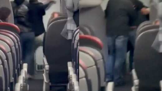 Pasajero agresivo terminó por tragarse un rosario.