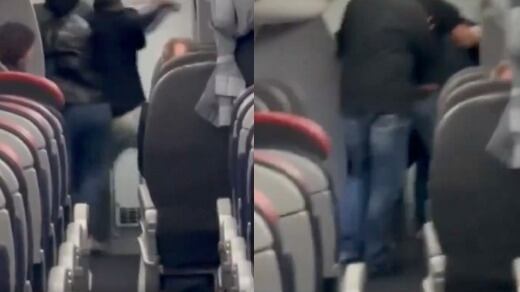 Pasajero agresivo terminó por tragarse un rosario.