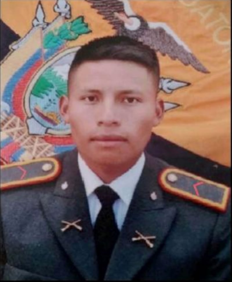 Cabo segundo de infantería Danilo Javier Caiza Torres