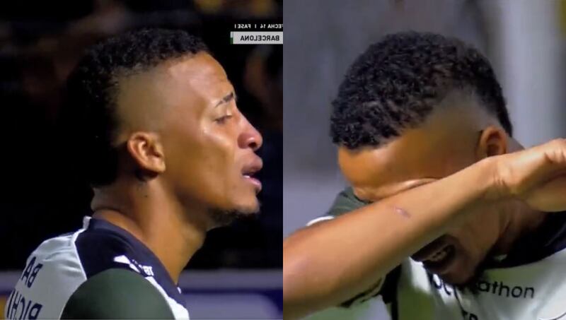 Byron Castillo está devastado y entre lágrimas pidió el cambio en pleno partido
