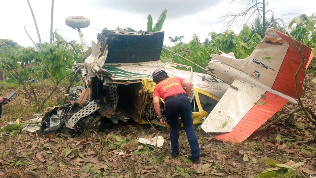 Avioneta que cayó en El Triunfo