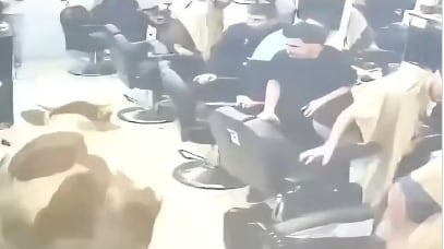 VIDEO: Toro irrumpe en una peluquería y provoca caos en Turquía - Fuente: Video de X
