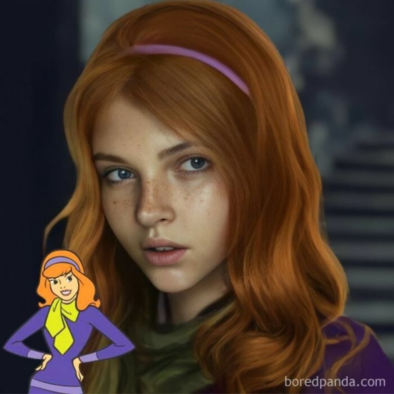 Daphne de Scooby Doo en la vida real, según la Inteligencia artificial