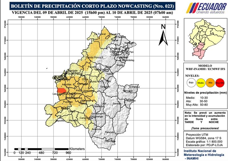 Lluvias en Ecuador