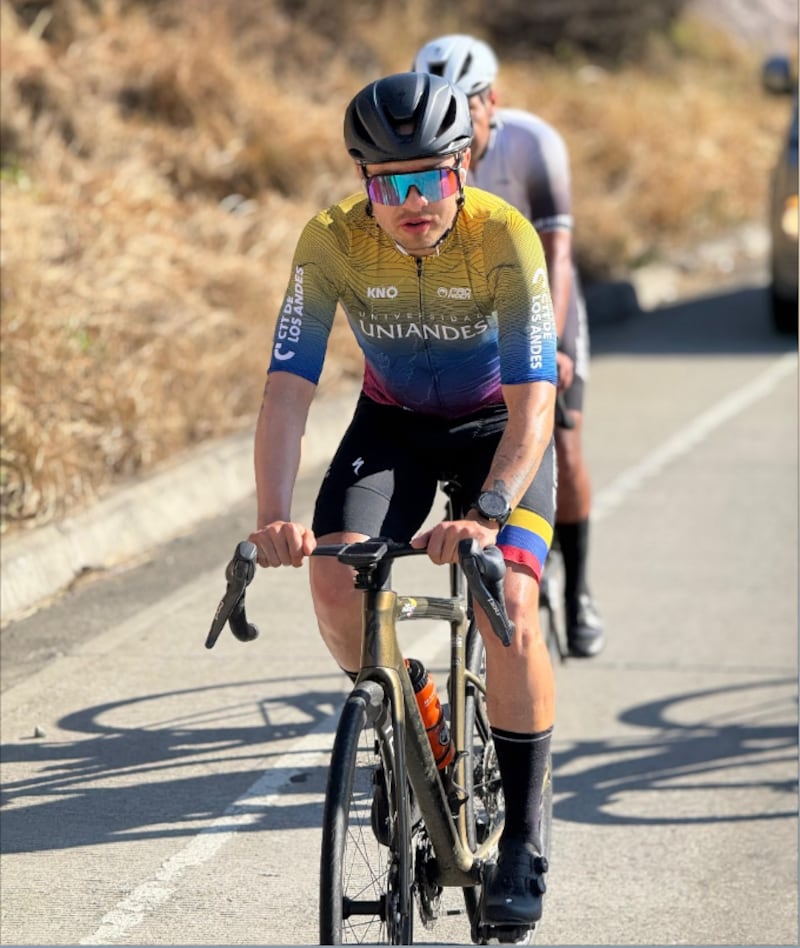 El 'espartano del pedal' durante la ruta E35.