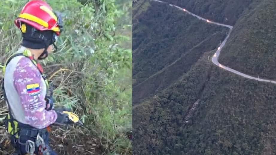 Camión se volcó en Panza Redonda, Pallatanga; dos personas fallecieron en el accidente.