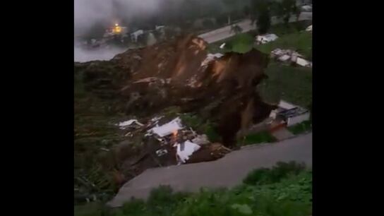 Deslizamiento de tierra en Alausí