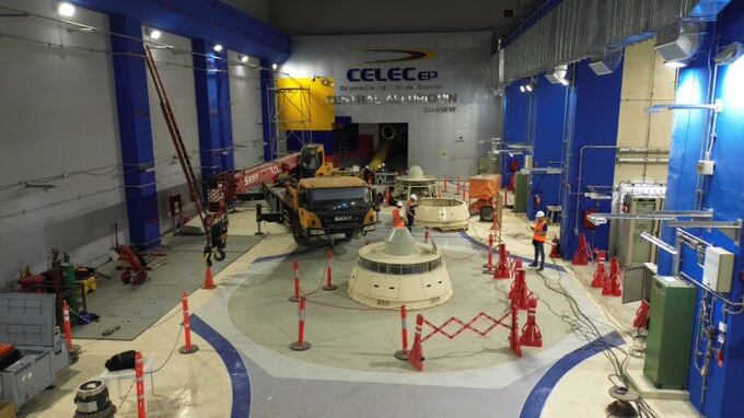 La hidroeléctrica Alluriquín reanudó sus operaciones