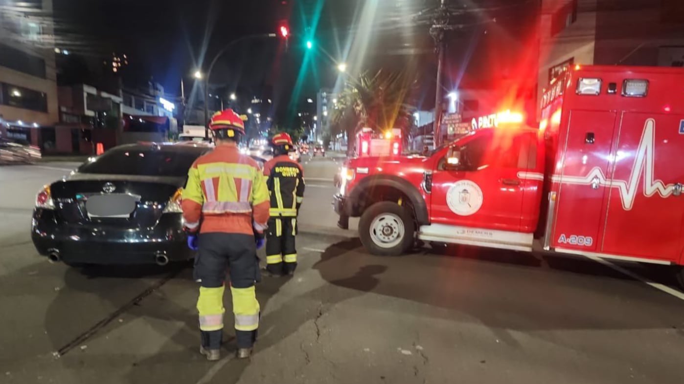 Cuatro personas resultan heridas en siniestro de tránsito en el norte de Quito