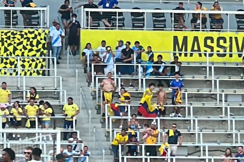 Caicedo molesto por cómo capturaron a hincha que invadió el campo de juego, brutalidad extrema