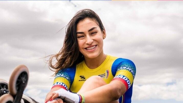 La patinadora ecuatoriana Gaby Vargas es una de las abanderadas del país para afrontar los Juegos Sudamericanos 2022.