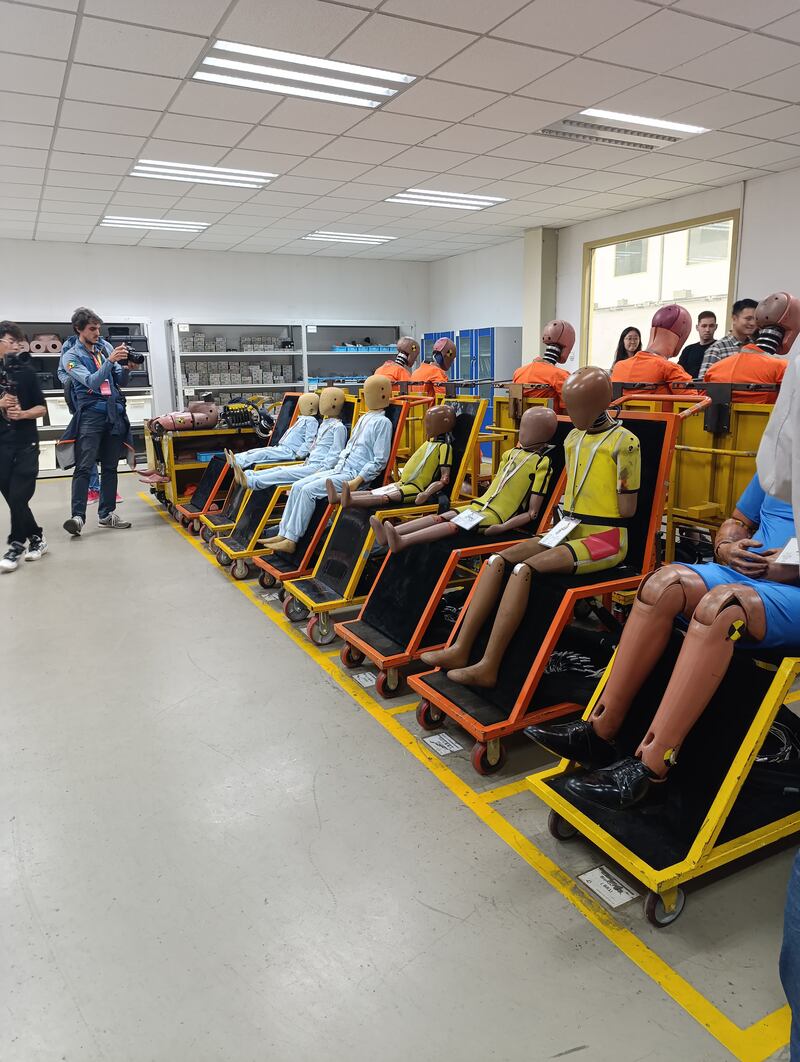 Dummys utilizados en las pruebas de colisión de Chery