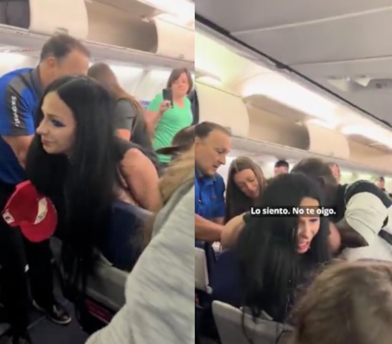 Agresión en avión