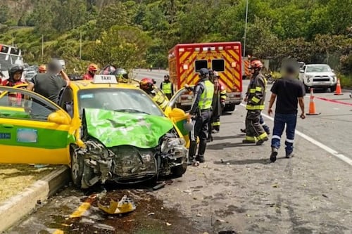 Accidente múltiple en la avenida Simón Bolívar deja cinco personas afectadas y genera congestión vehicular