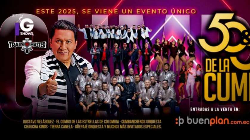 Gustavo Velasquez y El Combo de las Estrellas de Colombia celebran su cumpleaños en Quito con “Los 50 y 50 de la cumbia”