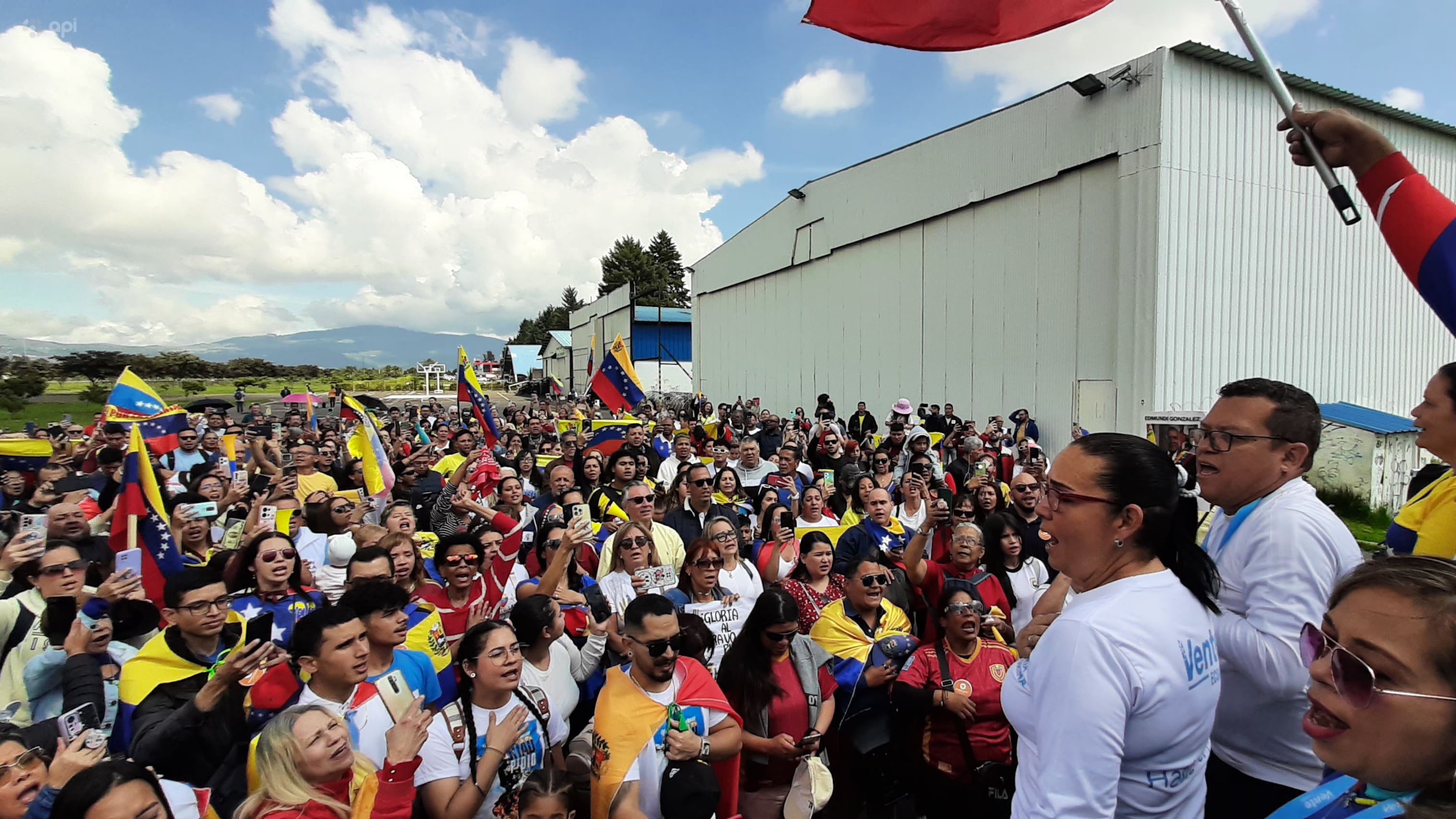 Plantón de venezolanos en Quito
