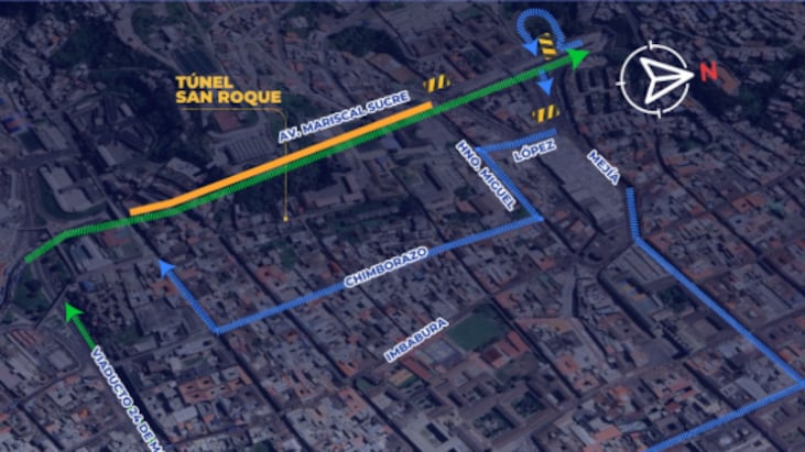 Habrá cierres viales por mantenimiento en los túneles del centro de Quito
