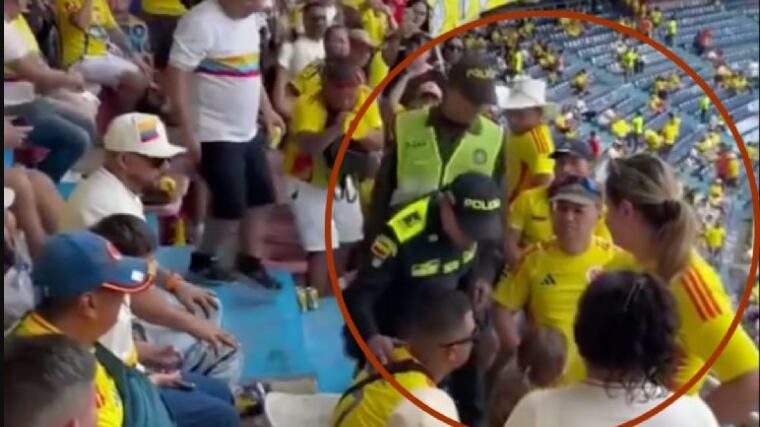 Encontró a su esposo con su amante en pleno partido de Colombia vs Bolivia