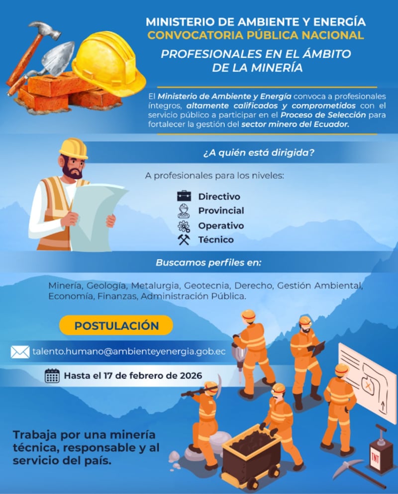 Ministerio de Energía abre vacantes