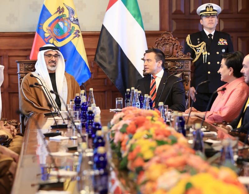 El presidente Daniel Noboa informó que la visita del Príncipe Heredero de Abu Dabi, Khaled bin Mohamed bin Zayed Al Nahyan, deja resultados concretos para Ecuador.